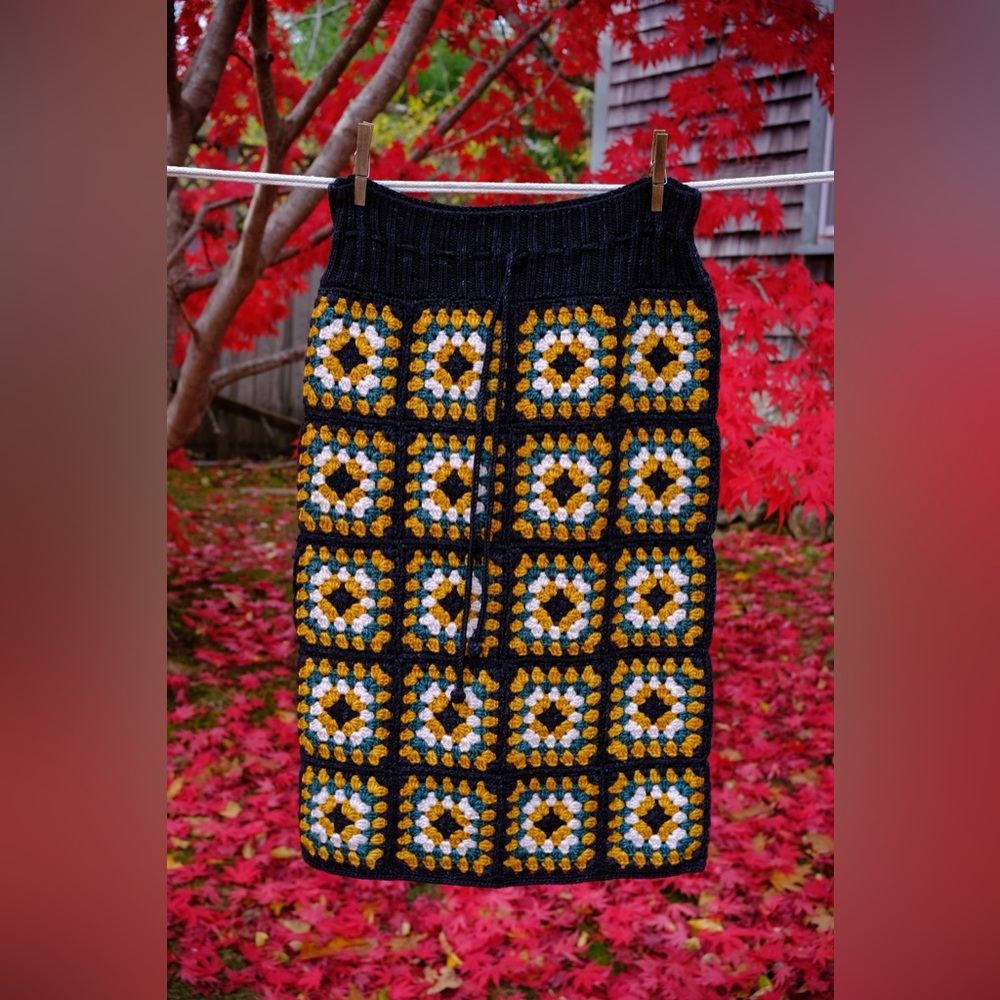 NWT Misha & Puff Patchwork Crochet Skirt in Carbon, OS - Picture 7 of 7